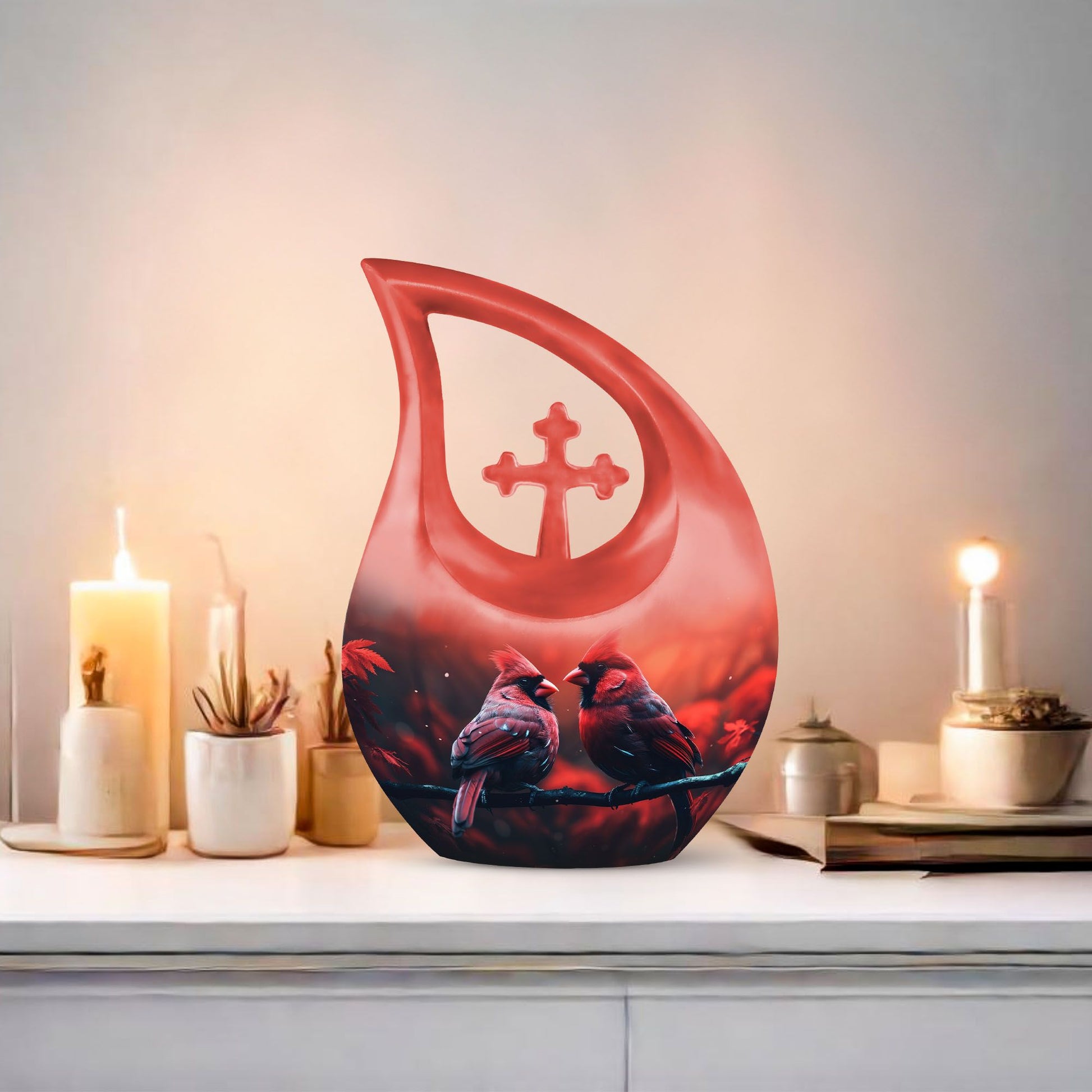 Cardinal Bird Themed Cremation Urn