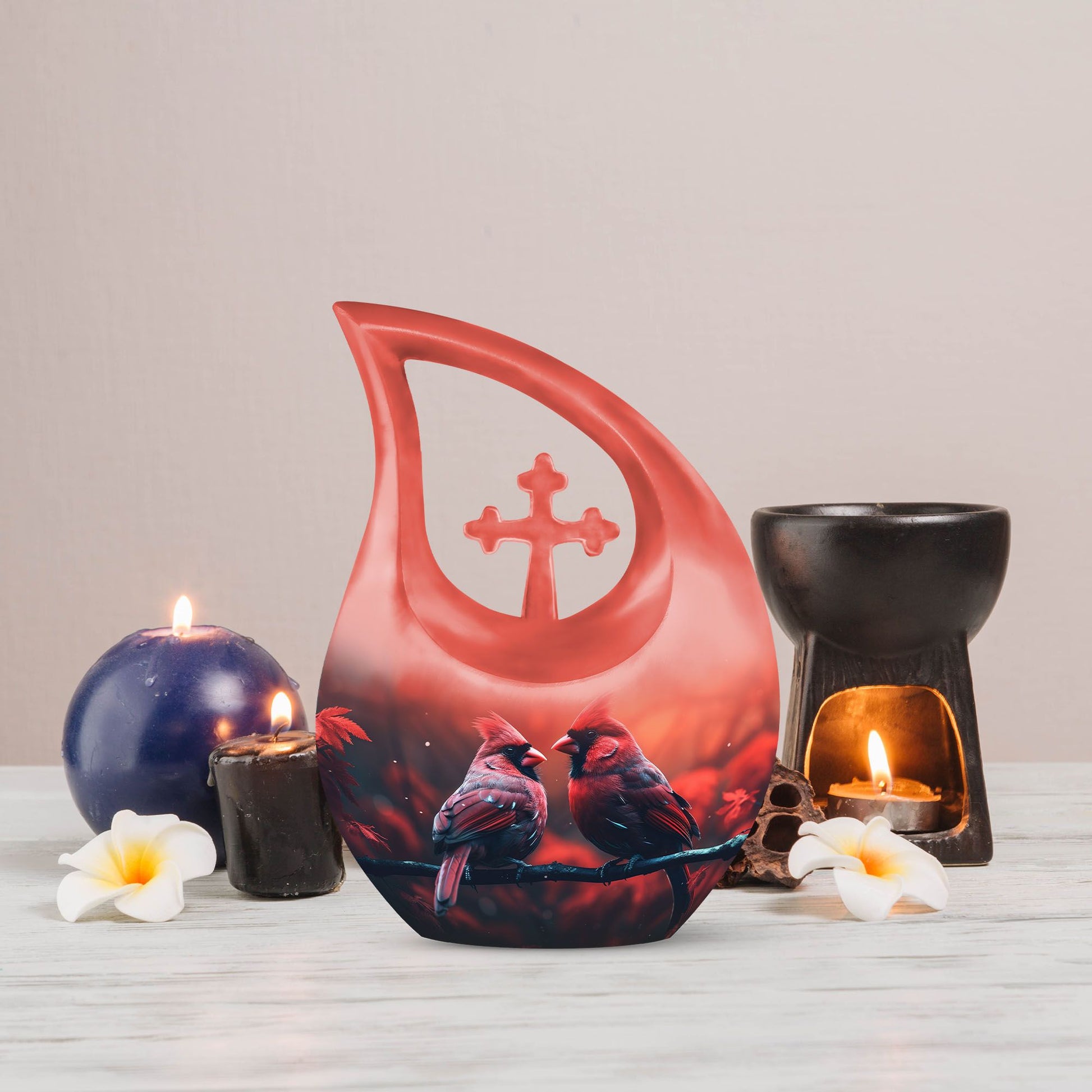 Cardinal Bird Themed Cremation Urn