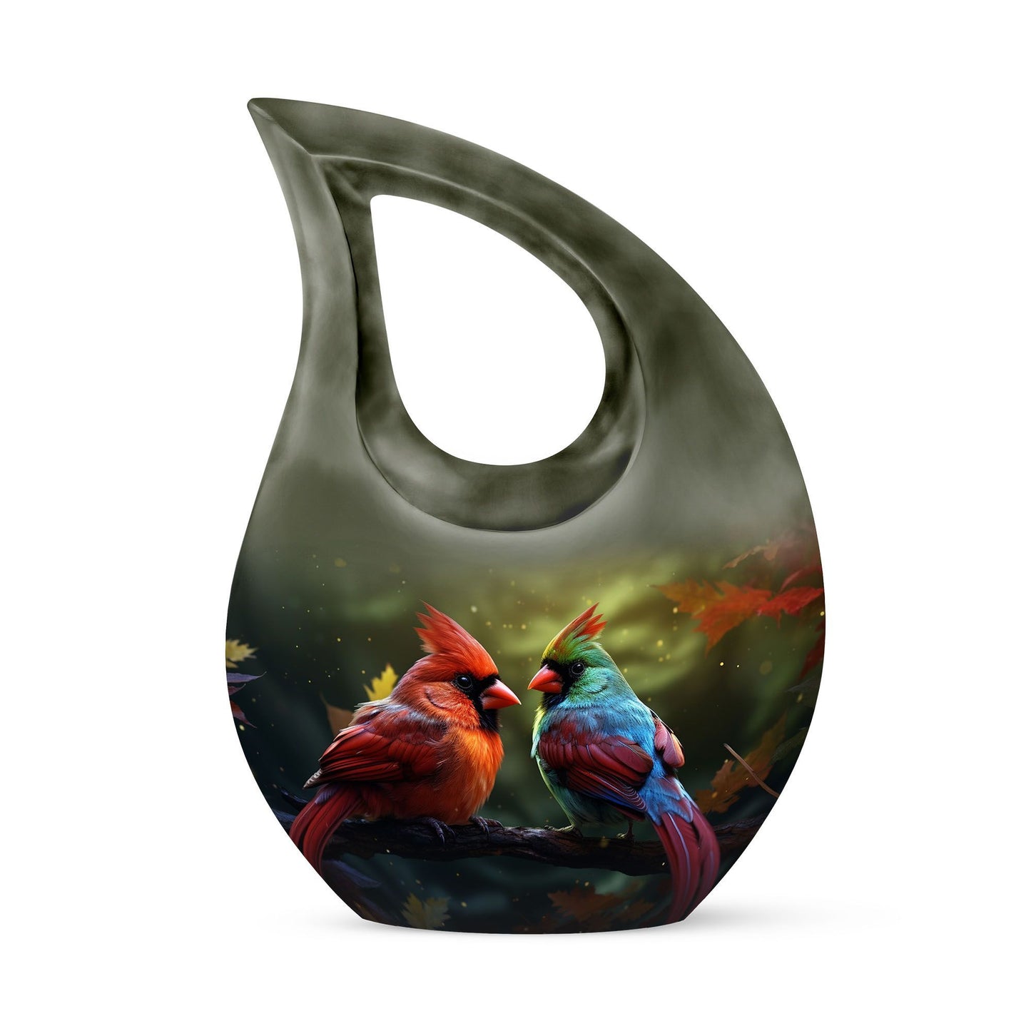 Cardinal Bird-themed Cremation Memorial Urn