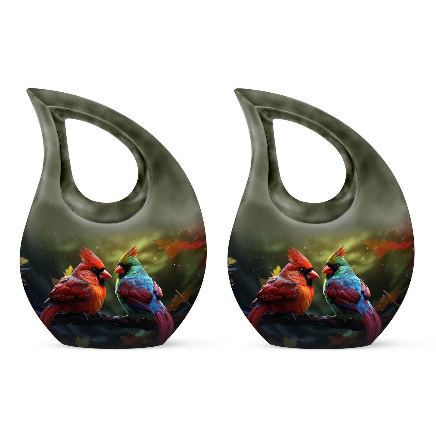 Cardinal Bird-themed Cremation Memorial Urn