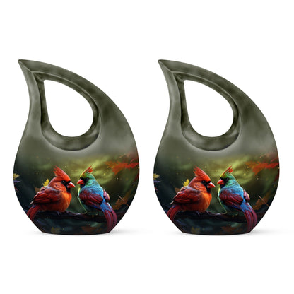 Cardinal Bird-themed Cremation Memorial Urn