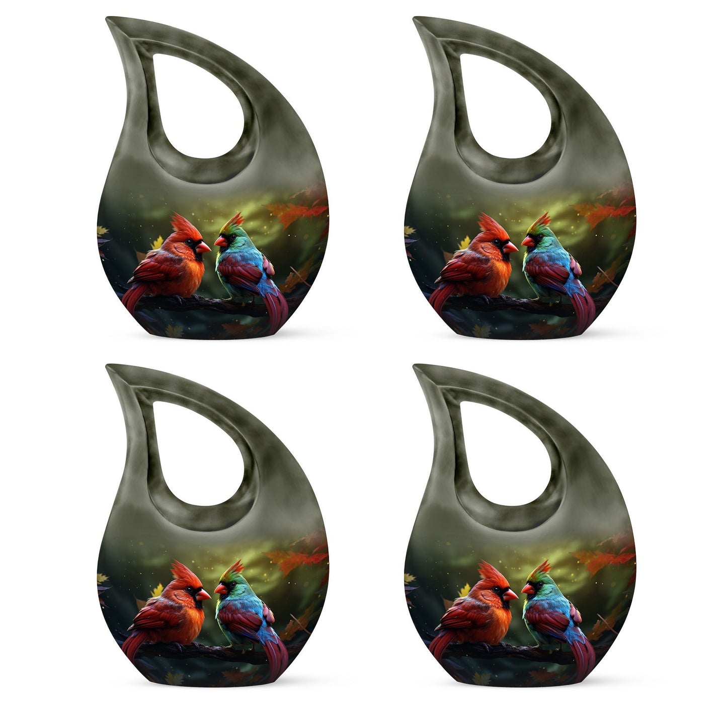 Cardinal Bird-themed Cremation Memorial Urn
