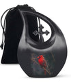 Cardinal Bird Design Large Cremation Urn