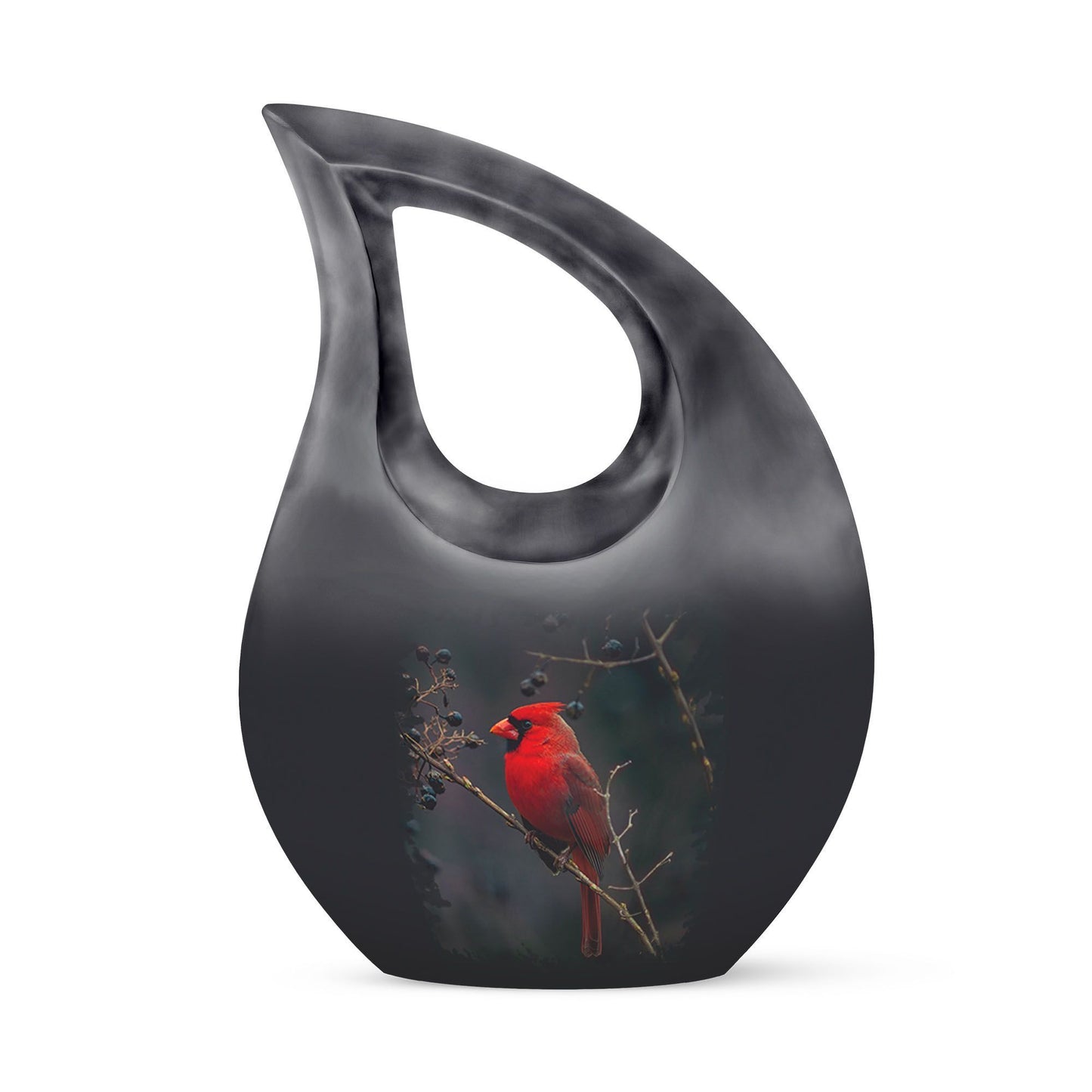 Cardinal Bird Design Large Cremation Urn