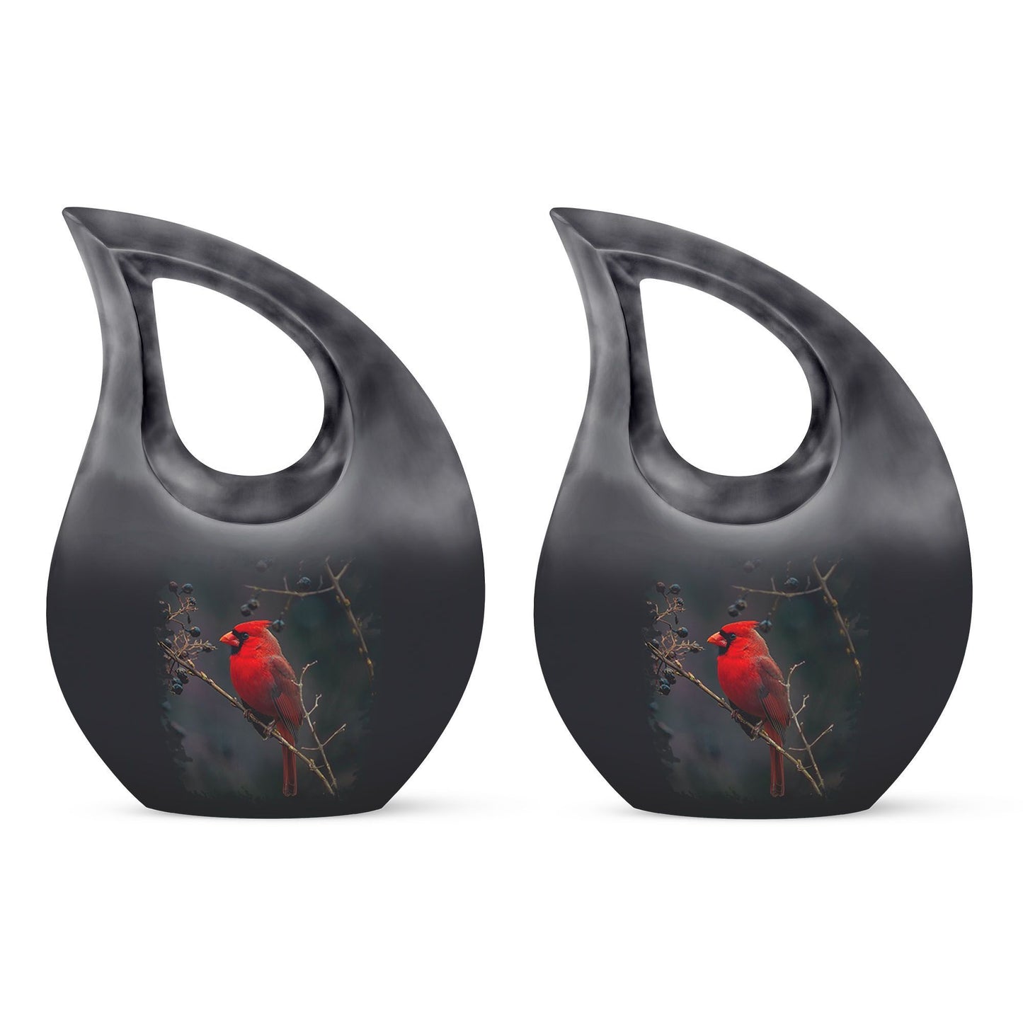 Cardinal Bird Design Large Cremation Urn