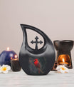 Cardinal Bird Design Large Cremation Urn