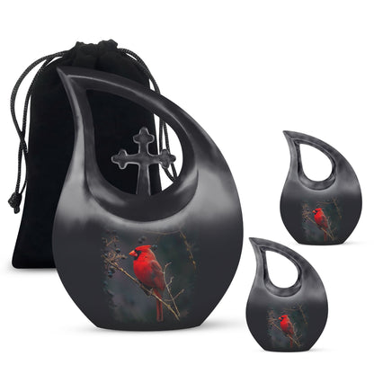 Cardinal Bird Design Large Cremation Urn