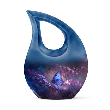 Purple Butterflies Urn