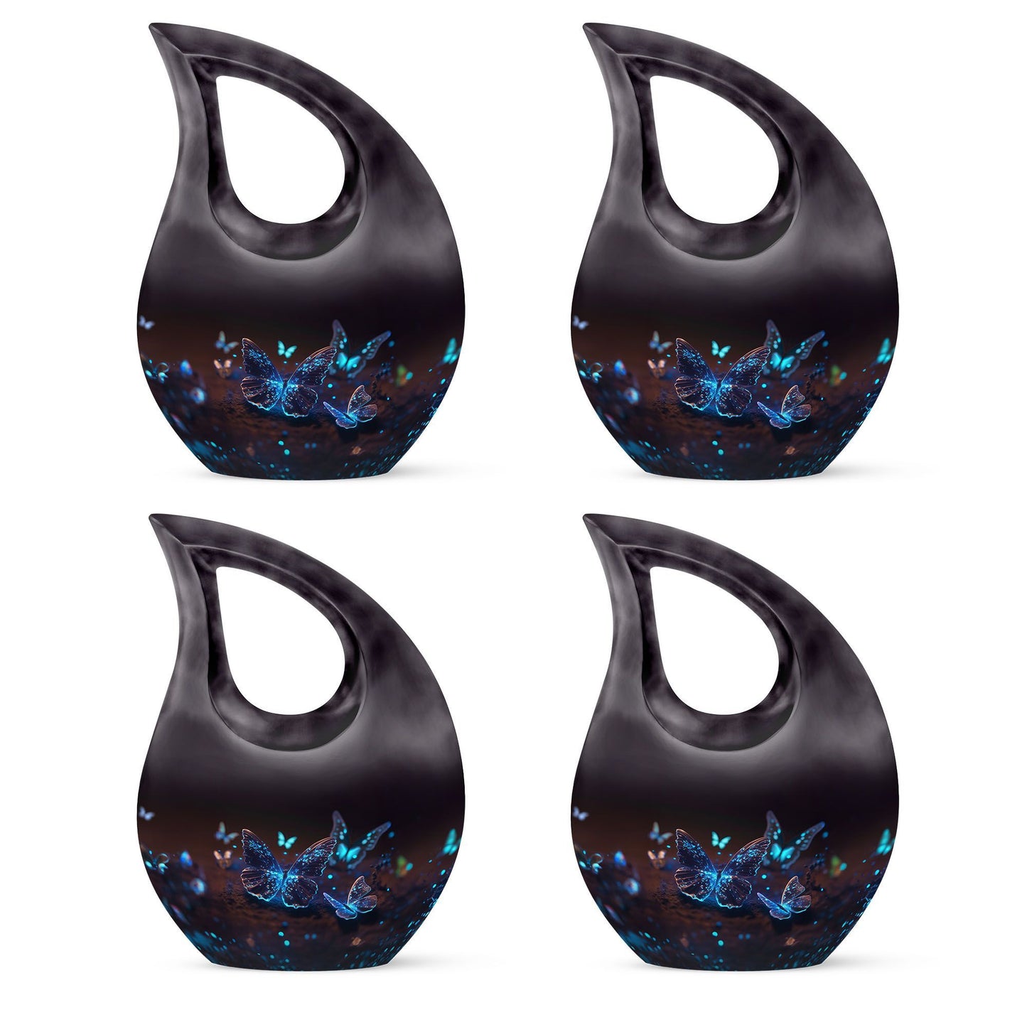 Blue Butterflies Urn