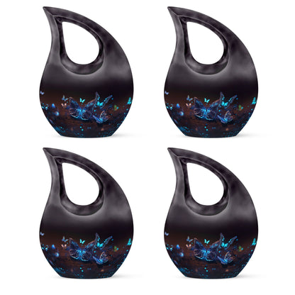 Blue Butterflies Urn
