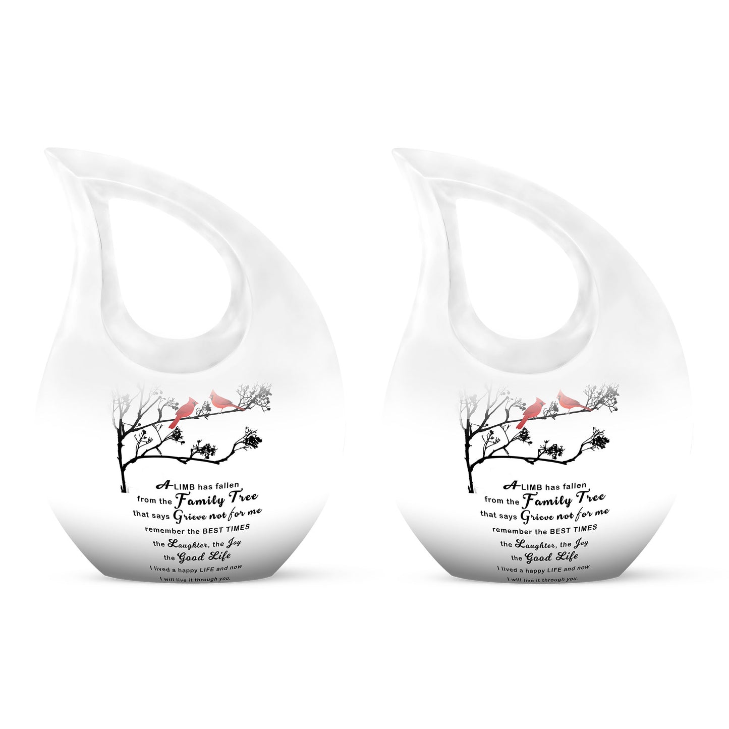 Beautiful Message cross drop design Aluminium Marble Urn