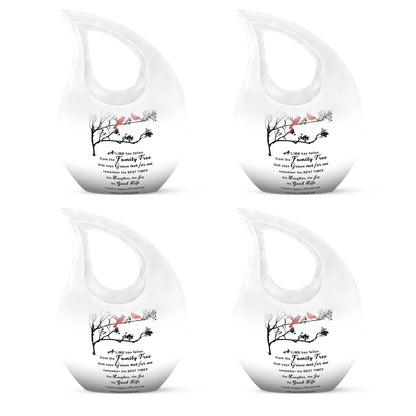 Beautiful Message cross drop design Aluminium Marble Urn