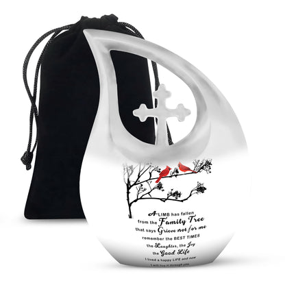 Red Personalized Eagle Cremation Urn for Adults - 10-inch, 200 cu in - Yatskia