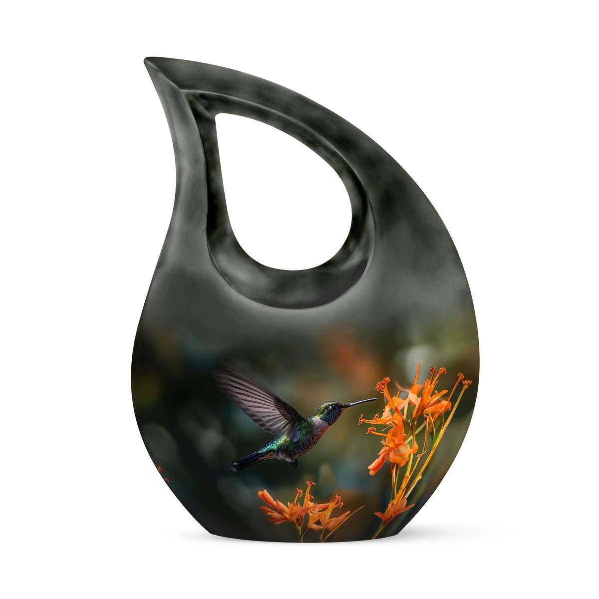 10-Inch Deer themed Cross Drop Aluminium Urn