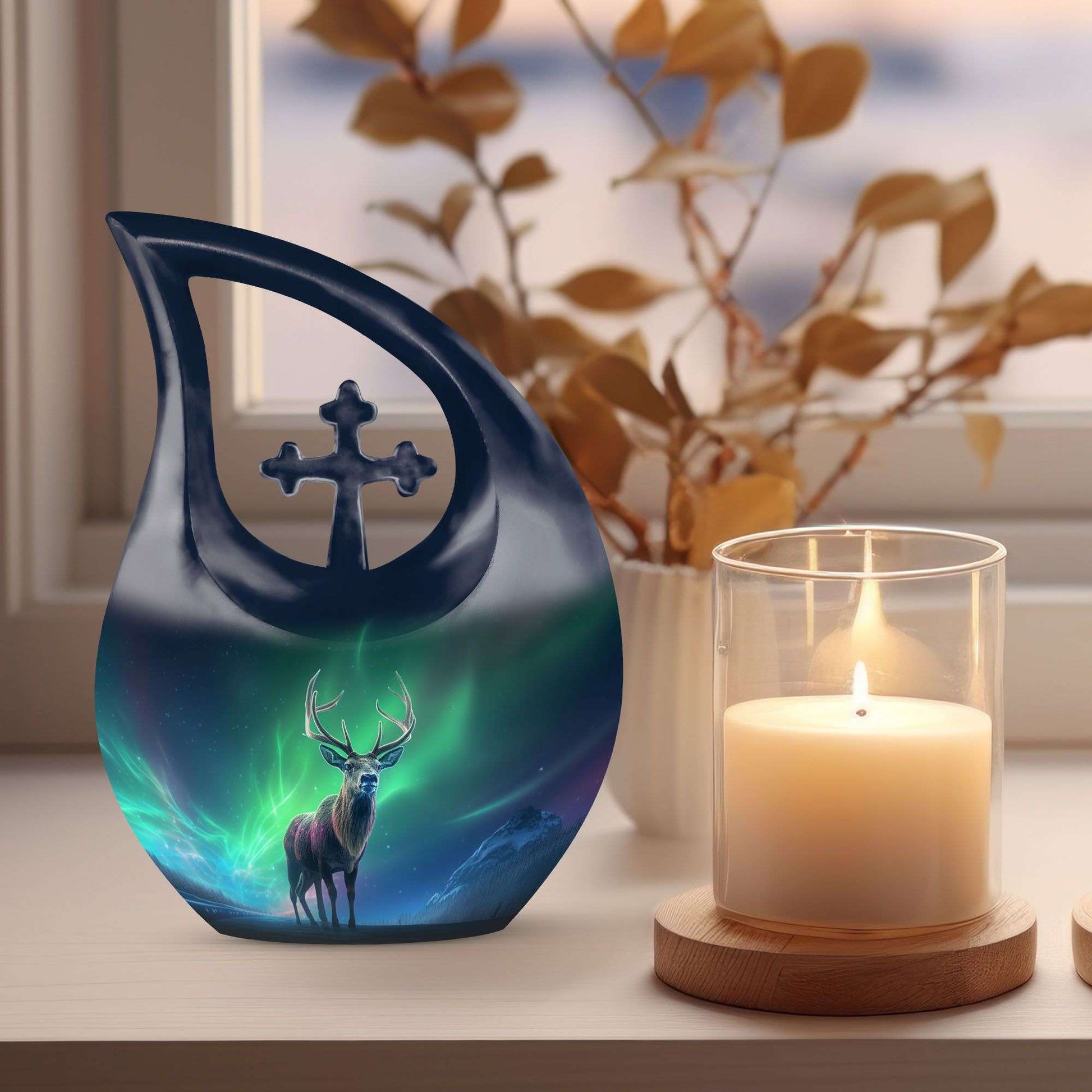 Aurora 10-inch Cross Drop urn