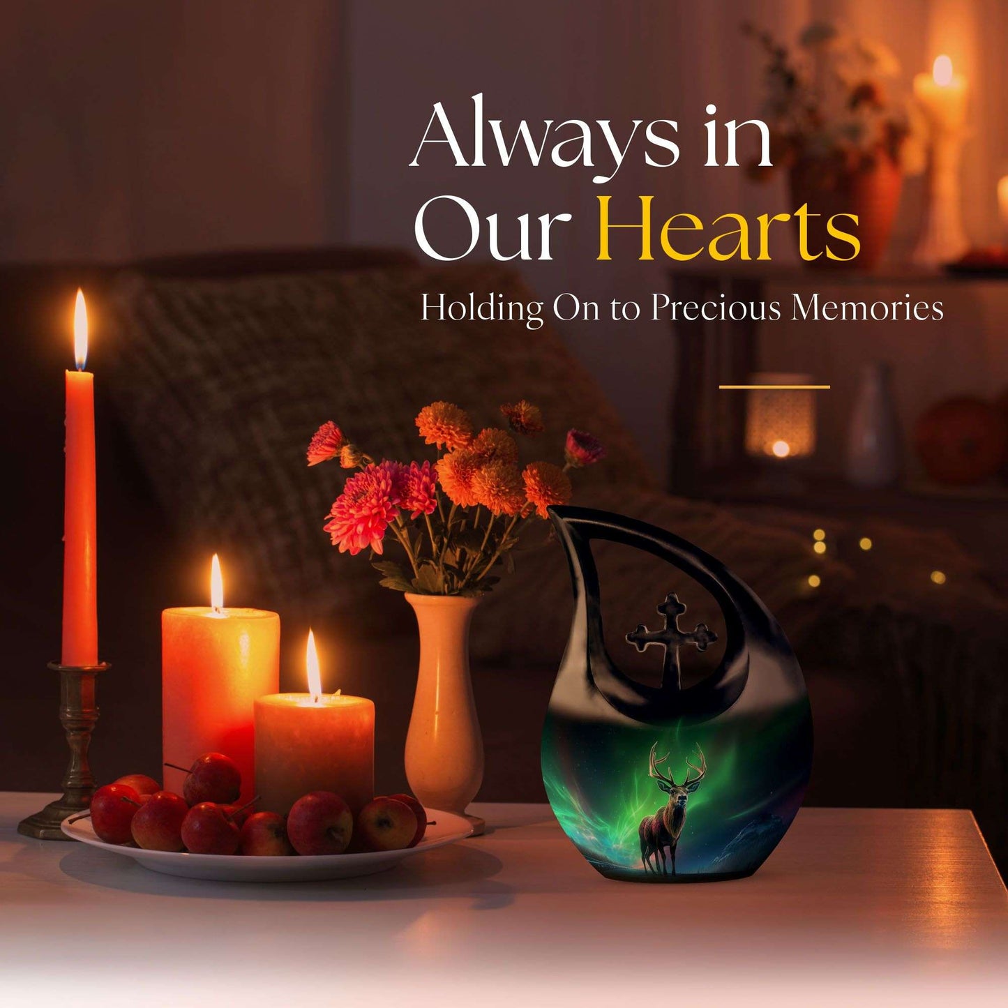 Aurora 10-inch Cross Drop urn