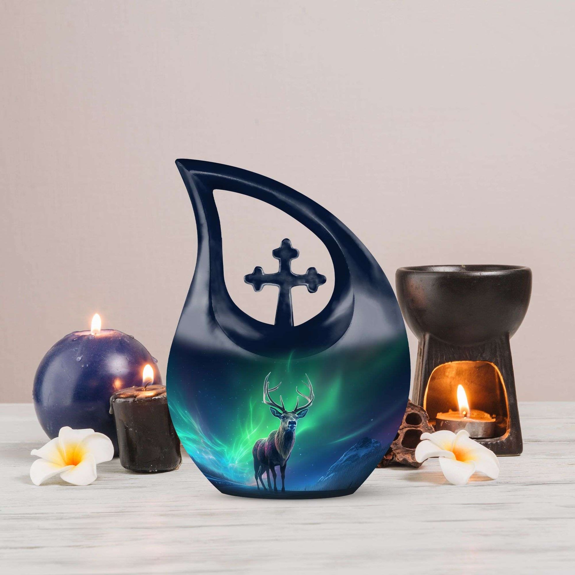 Aurora 10-inch Cross Drop urn