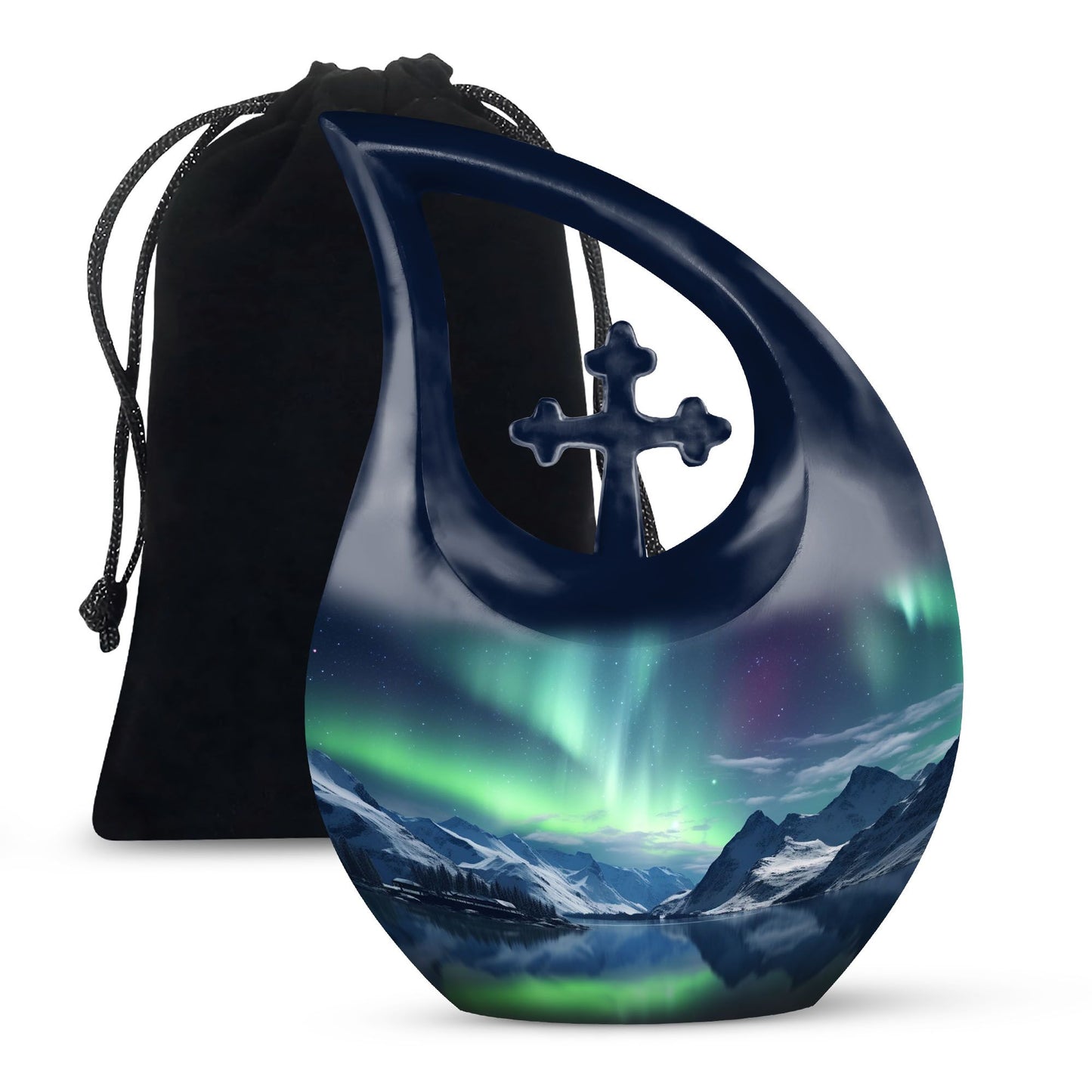 Aurora Cross Drop design human cremation urn