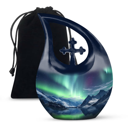 Aurora Cross Drop design human cremation urn