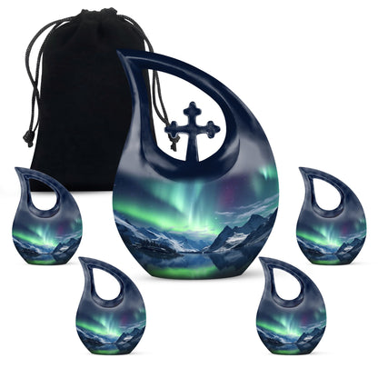 Aurora Cross Drop design human cremation urn