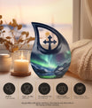 Aurora Cross Drop design human cremation urn