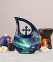 Aurora Cross Drop design human cremation urn