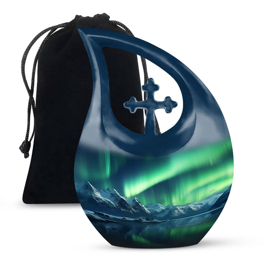 10 Inch Aurora Northern Lights Urn