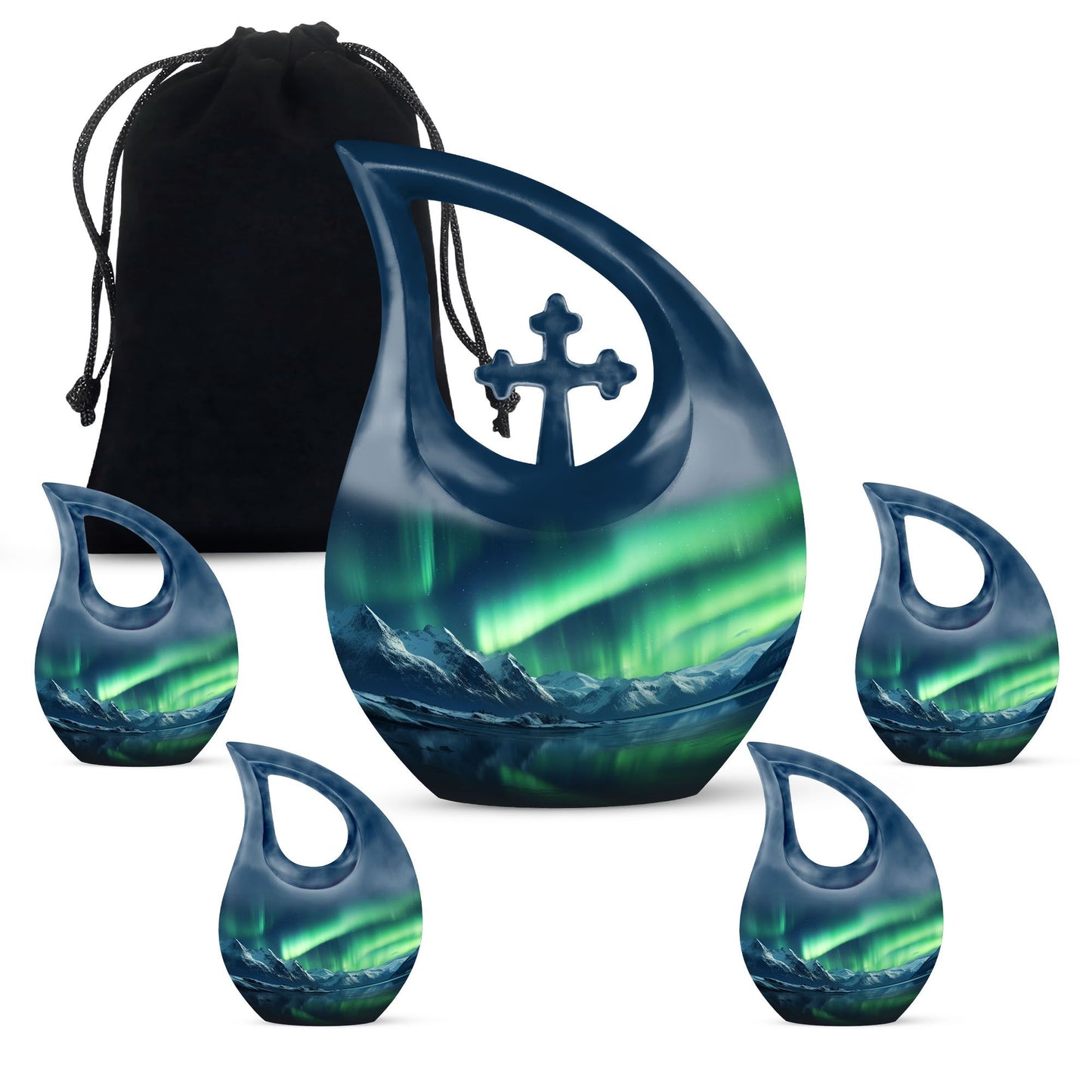 10 Inch Aurora Northern Lights Urn