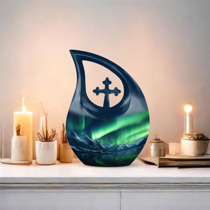10 Inch Aurora Northern Lights Urn