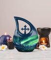 10 Inch Aurora Northern Lights Urn