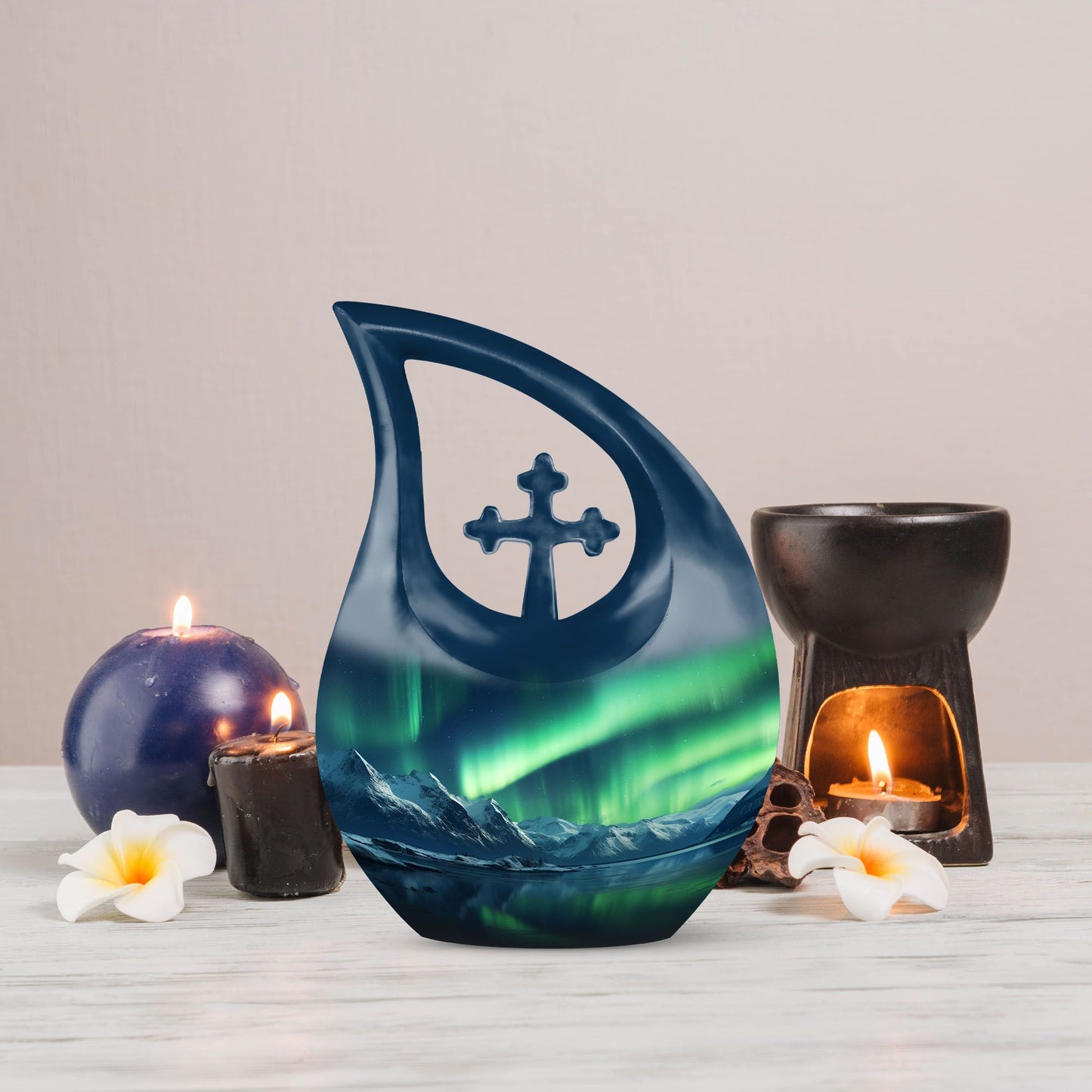 10 Inch Aurora Northern Lights Urn