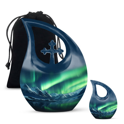 10 Inch Aurora Northern Lights Urn