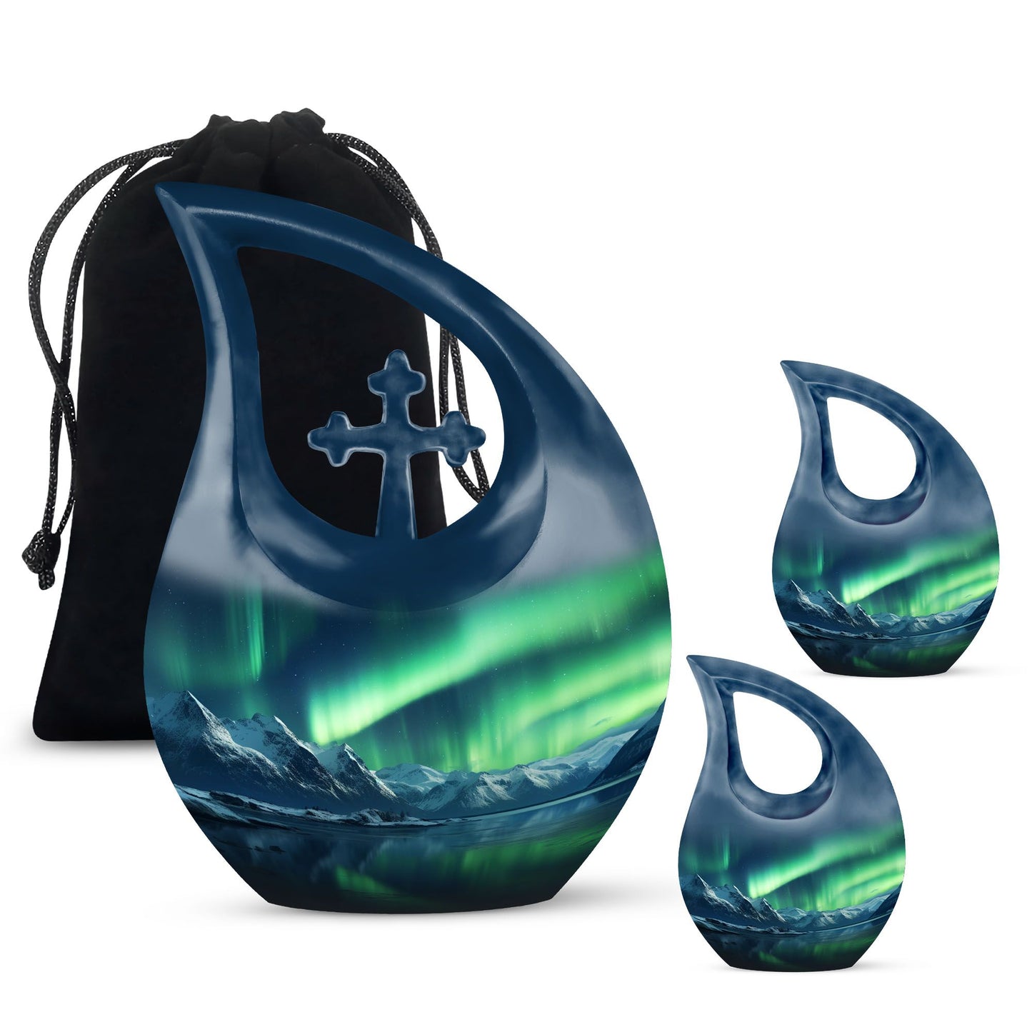 10 Inch Aurora Northern Lights Urn