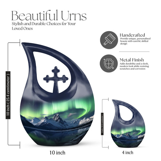 Aurora Urn: Affordable 10-inch Aluminium Large Urn 
