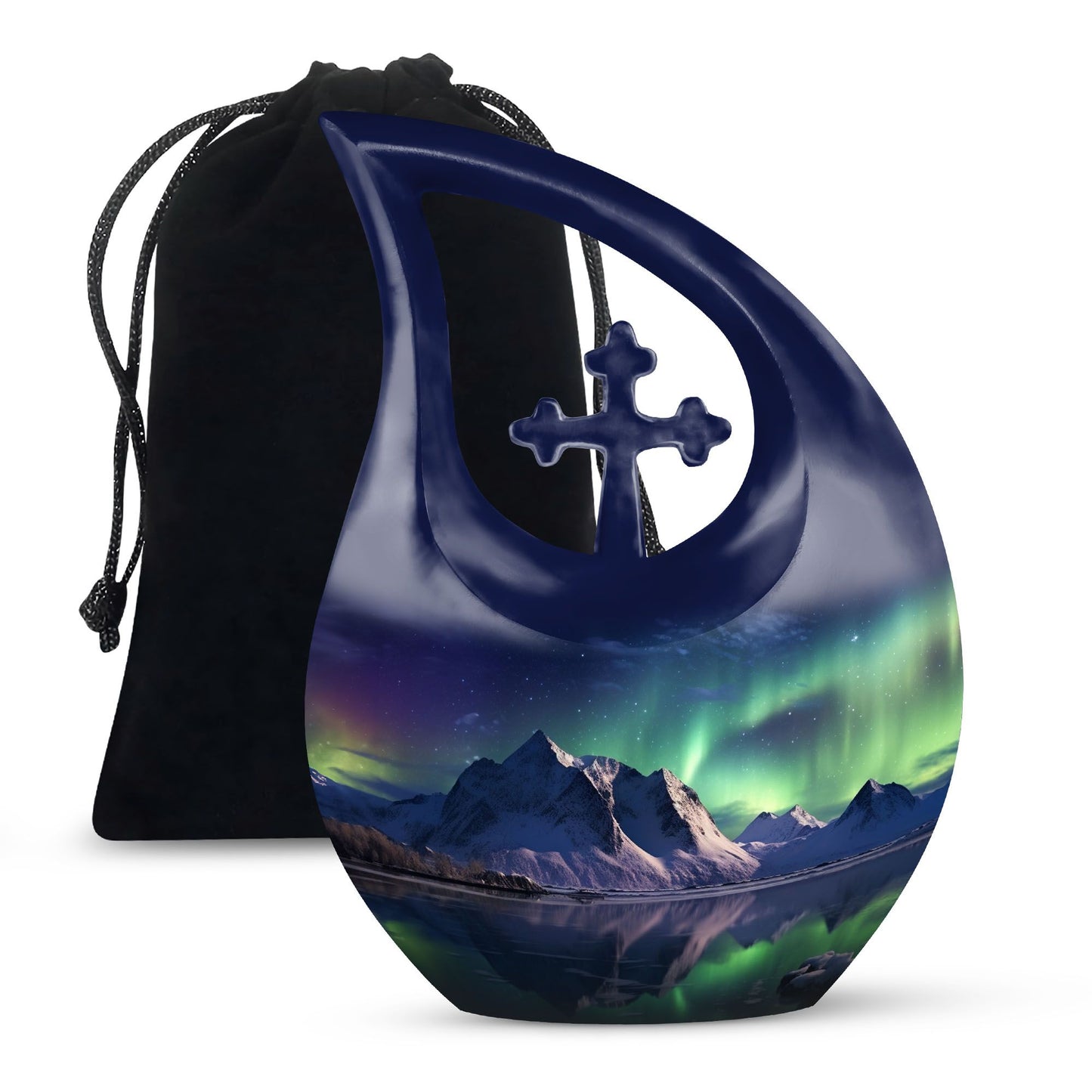 Aurora Urn, 10-inch Northern Lights Urn