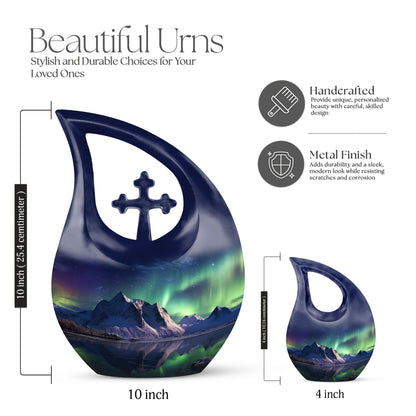 Aurora Urn, 10-inch Northern Lights Urn
