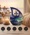 Aurora Urn, 10-inch Northern Lights Urn