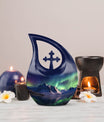 Aurora Urn, 10-inch Northern Lights Urn