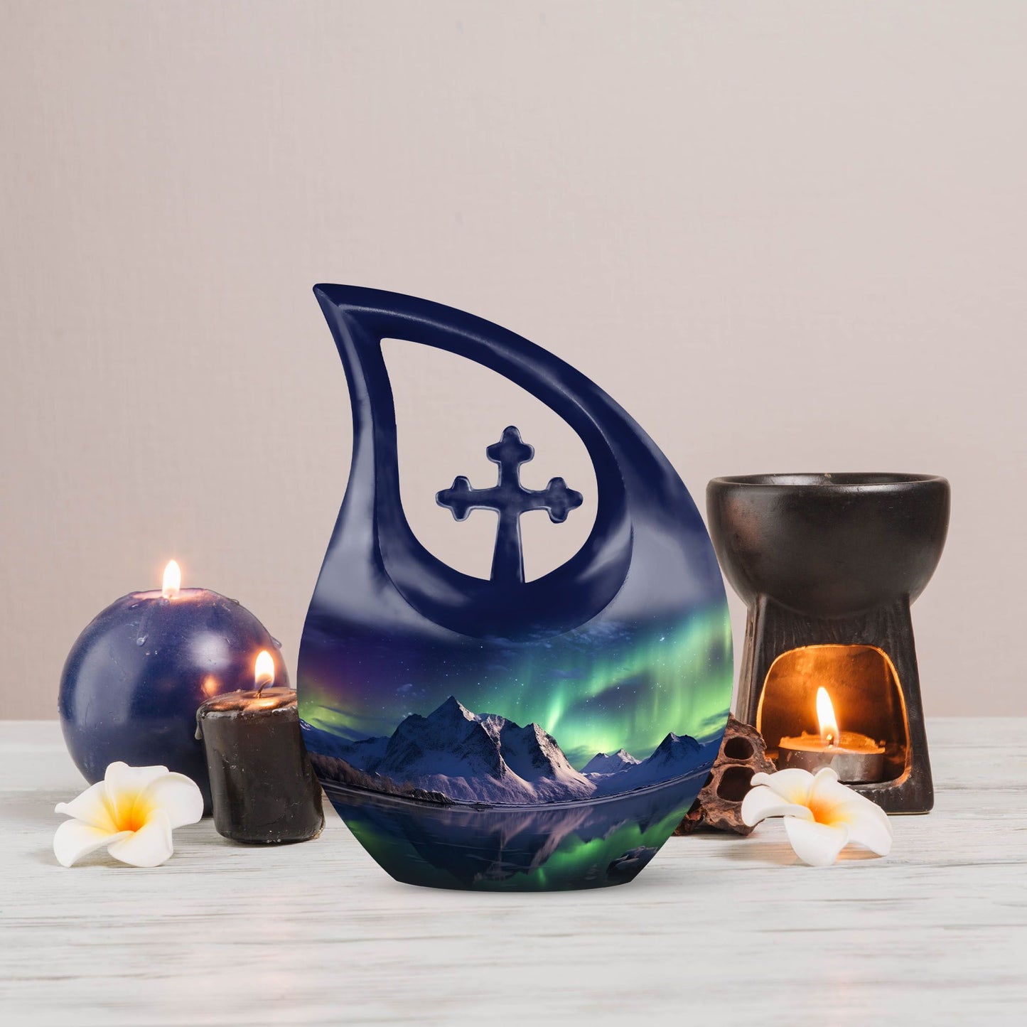 Aurora Urn, 10-inch Northern Lights Urn