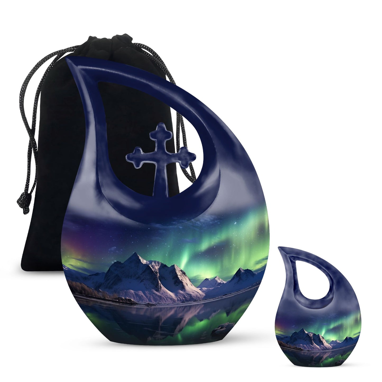Aurora Urn, 10-inch Northern Lights Urn