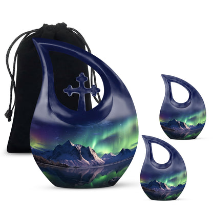 Aurora Urn, 10-inch Northern Lights Urn