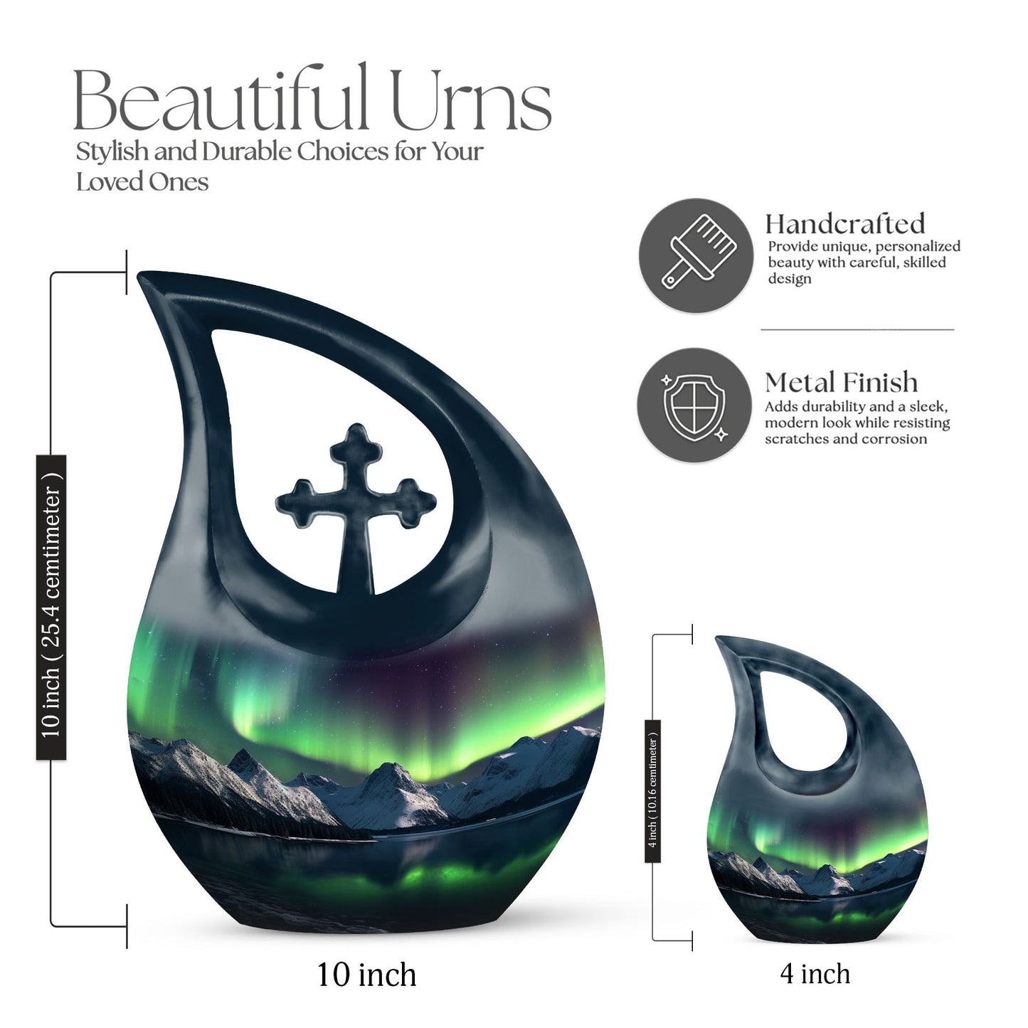 10 Inch Aurora Urn, 