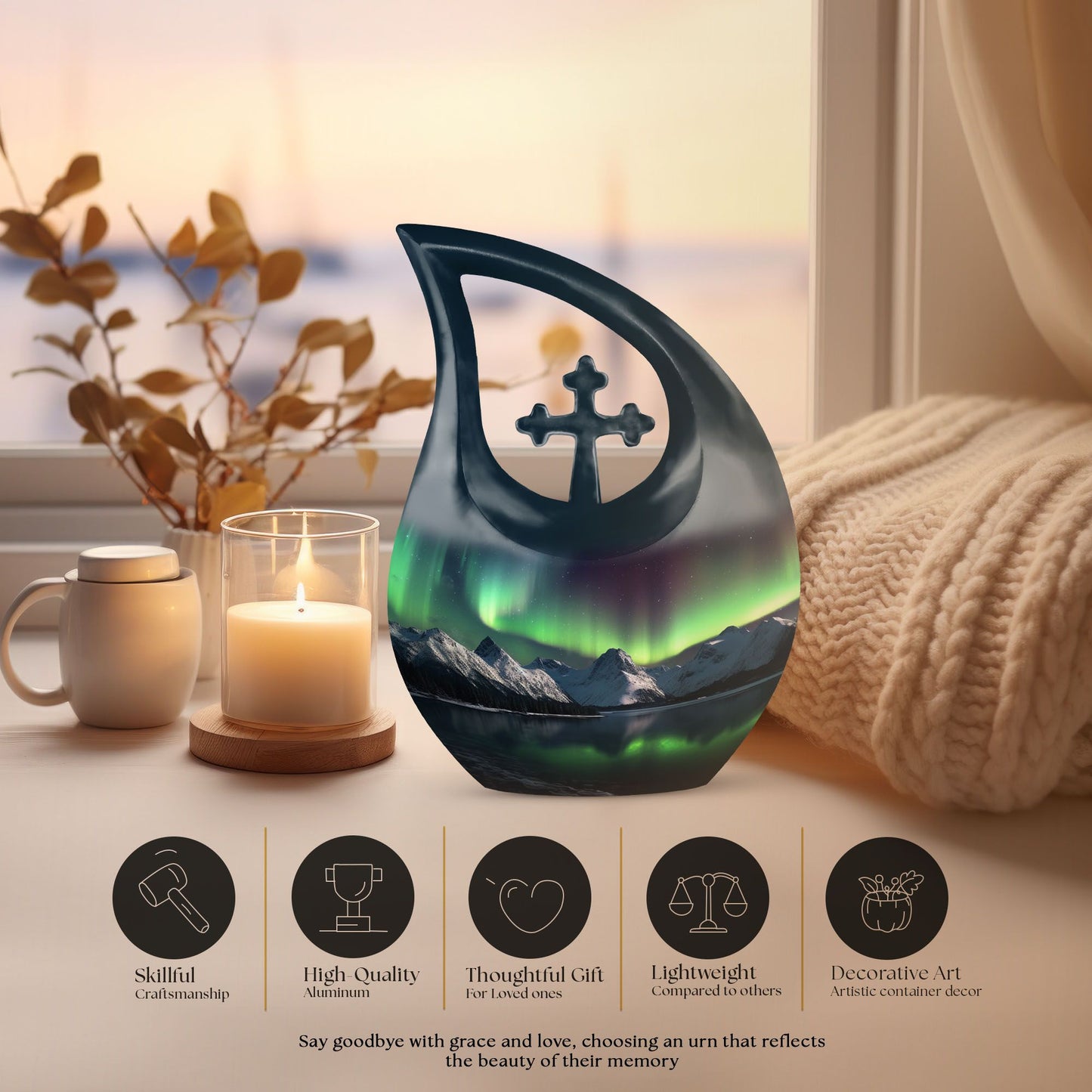 10 Inch Aurora Urn, 