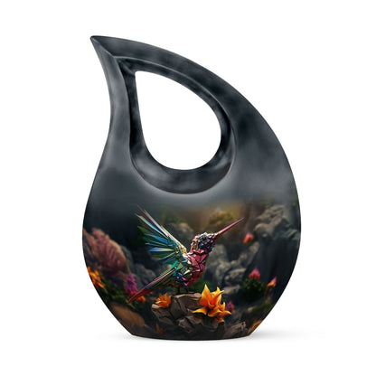 10-inch Humming Bird Cross Drop Urn