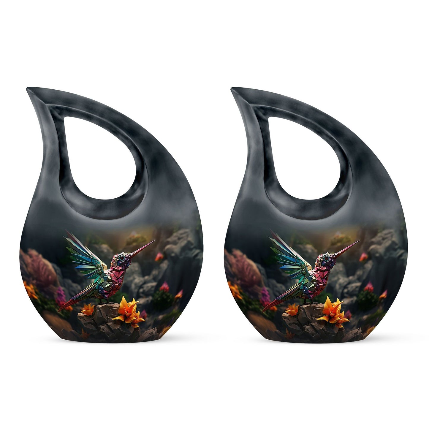 10-inch Humming Bird Cross Drop Urn
