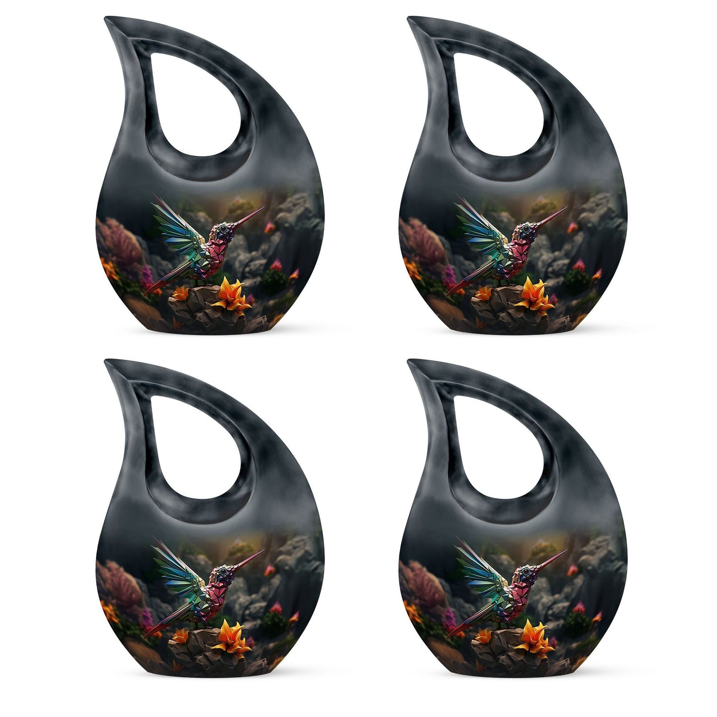 10-inch Humming Bird Cross Drop Urn