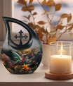10-inch Humming Bird Cross Drop Urn