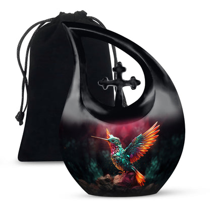 Cardinal Bird Cross Drop large urn 