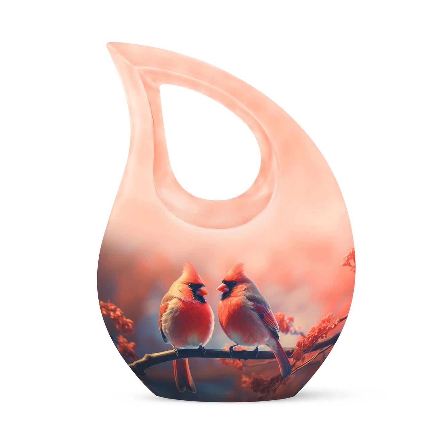 Cross Drop designed, 10-inch Cardinal Bird Urn