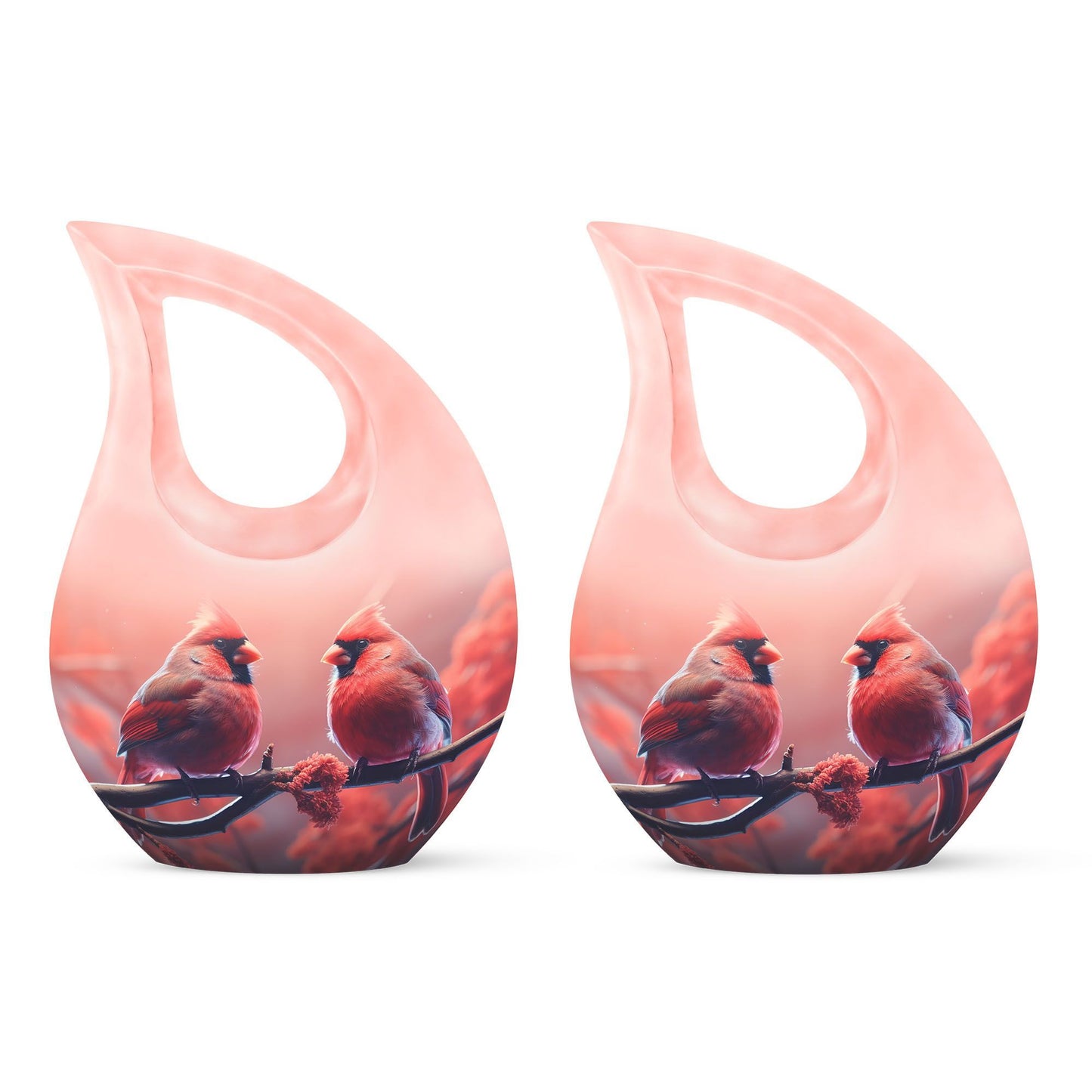10-inch Cardinal Bird-themed Cross Drop Urn, 